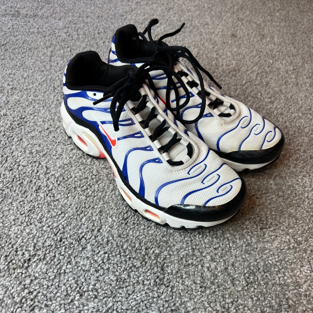Nike Air Max Plus TN GS Athletic Sneakers Kids 5Y White game royal trainers‎